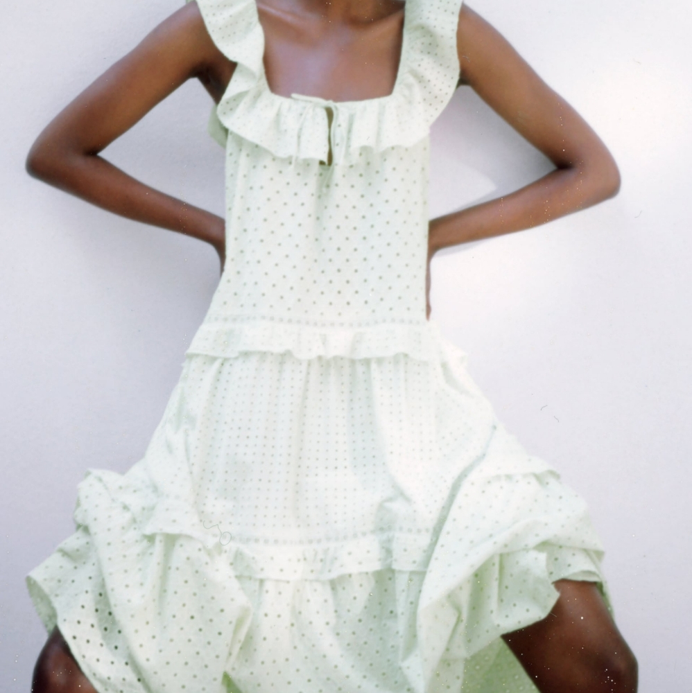 DRESS WITH CUTWORK EMBROIDERY